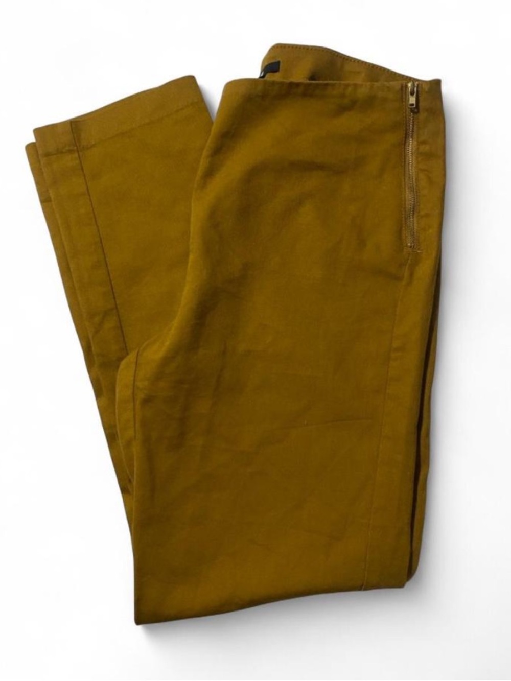 H&M Tan Side Zip Slim Ankle Pants Trousers Women’s Size 12 EU 42